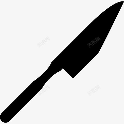 刀黑斜工具剪影图标png_新图网 https://ixintu.com 刀 切割工具 剪 厨房包 工具和器具 轮廓工具 黑色