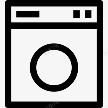 方形洗衣机图标图标