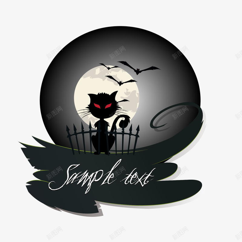 万圣节png免抠素材_新图网 https://ixintu.com 万圣节 万圣节快乐 南瓜灯 手绘海报 鬼屋 黑猫