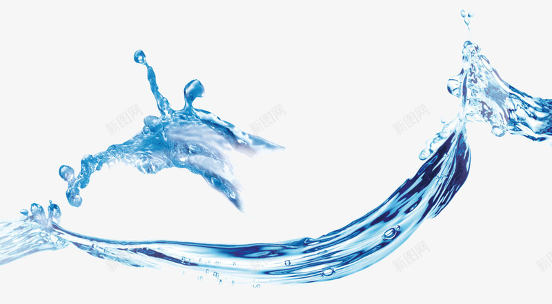 纯净蓝色水流png免抠素材_新图网 https://ixintu.com 水流 水资源 纯净 蓝色