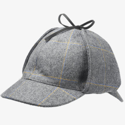 灰色格子帽子素材