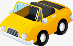 黄色卡通玩具汽车素材