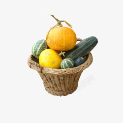 蔬菜南瓜篮子素材