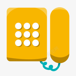 黄色卡通玩具电话素材
