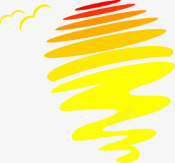 黄色旋风旋风矢量图高清图片