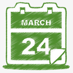 绿色3月日历origamicoloredpencilipng免抠素材_新图网 https://ixintu.com 3月 Calendar green march 日历 绿色