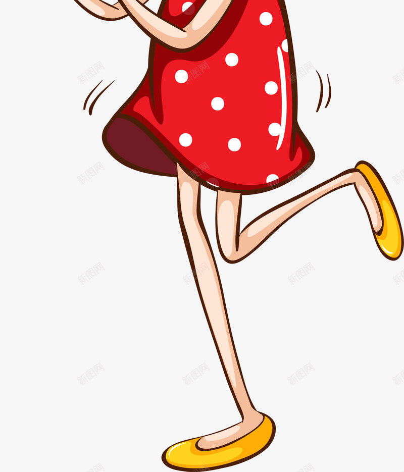 儿童节手舞足蹈的女孩png免抠素材_新图网 https://ixintu.com 儿童节 喜悦 开心 戴着帽子 手舞足蹈的女孩 童趣