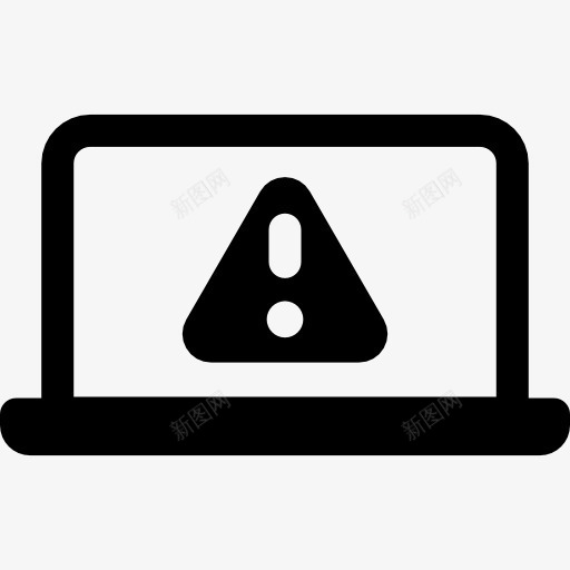 笔记本电脑图标png_新图网 https://ixintu.com 便携式 感叹号 技术 监控屏幕 警告