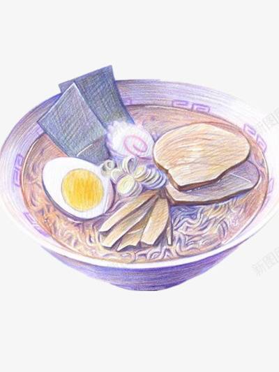 手绘美食png免抠素材_新图网 https://ixintu.com 美食 美食插画 美食速写 鸡蛋面