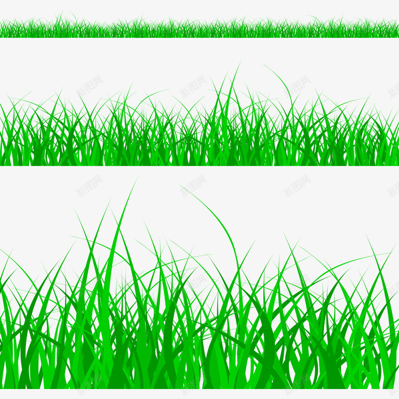 绿色草丛矢量图eps免抠素材_新图网 https://ixintu.com 树木 矢量植物 绿色 草丛 矢量图