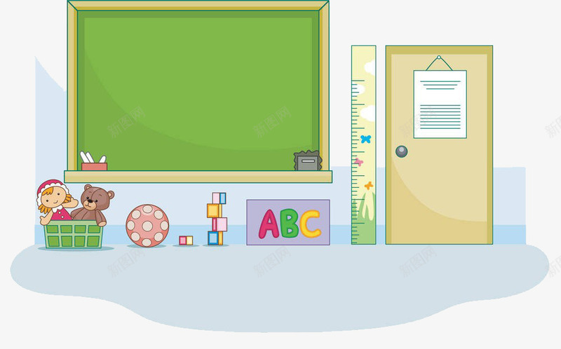 教室里的布局png免抠素材_新图网 https://ixintu.com 尺子 教室 玩具 黑板