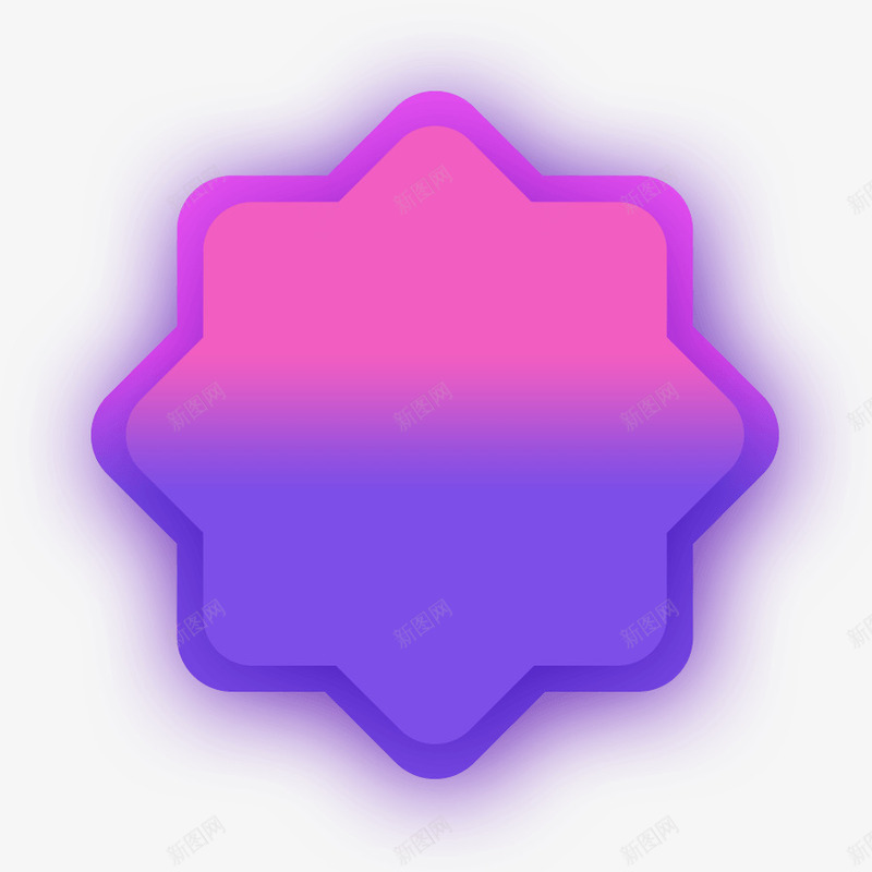 紫色卡通渐变重合多边形png免抠素材_新图网 https://ixintu.com 卡通 多边形 渐变 紫色 重合