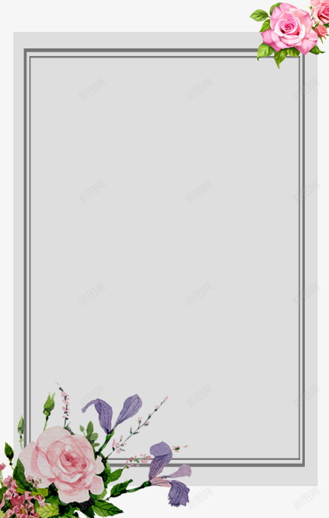 灰框png免抠素材_新图网 https://ixintu.com 框架 正方形 灰色
