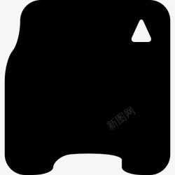 手机套卡电话卡方圆形的黑色形状图标高清图片