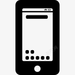 蜂窝电话手机变的网页在屏幕上图标高清图片
