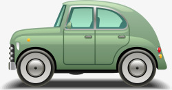 薄荷绿小汽车素材