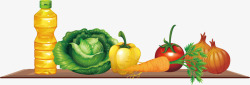 卡通清新蔬菜桌面矢量图素材