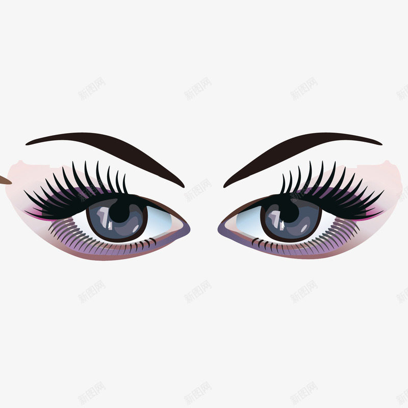 紫色眼睛眉笔痕迹png免抠素材_新图网 https://ixintu.com 痕迹 眉笔 眉笔痕迹 眼睛 矢量素材 紫色
