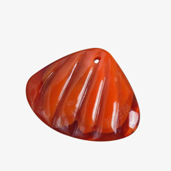 红色扇贝型南红玛瑙素材