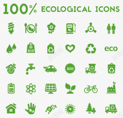 生态环境保护图标图标