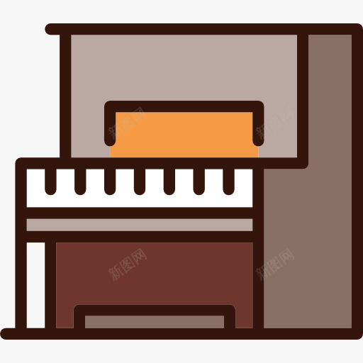 钢琴图标png_新图网 https://ixintu.com 乐器 西方 钢琴 键盘 音乐键