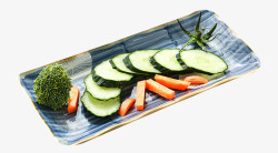 盛蔬菜的方盘子素材