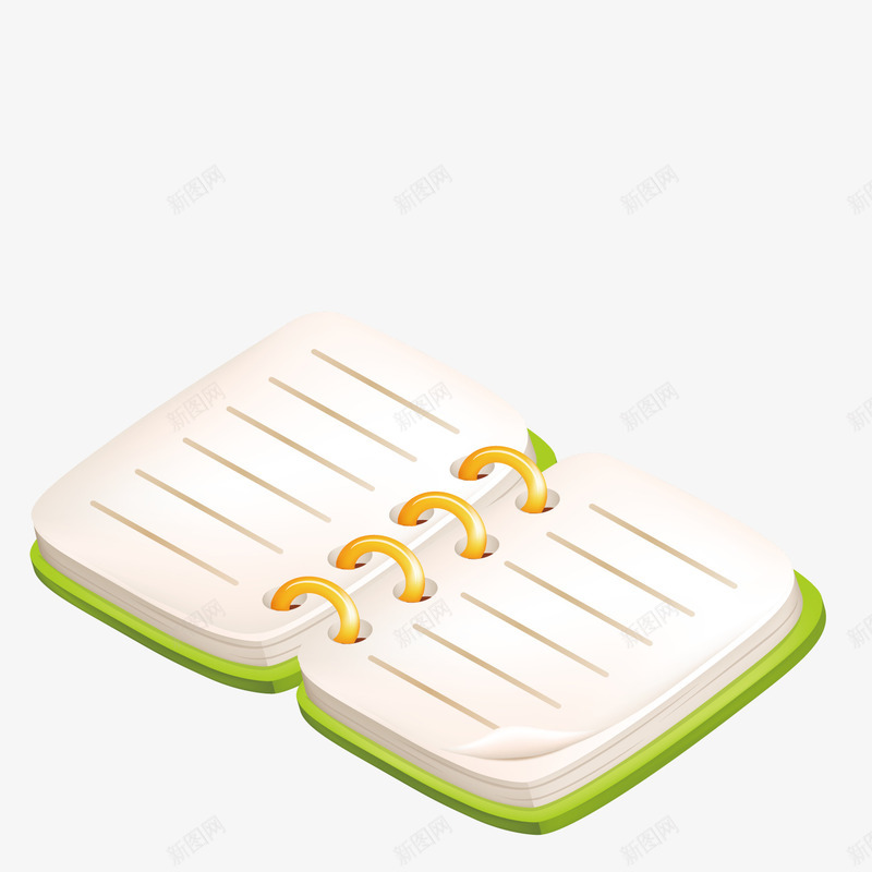 翻开的日记本png免抠素材_新图网 https://ixintu.com 日记 本子 翻开