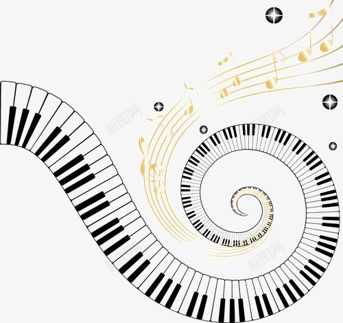 钢琴按键png免抠素材_新图网 https://ixintu.com 创意 琴键 钢琴免扣元素 钢琴装饰