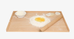 面板上的鸡蛋面粉素材