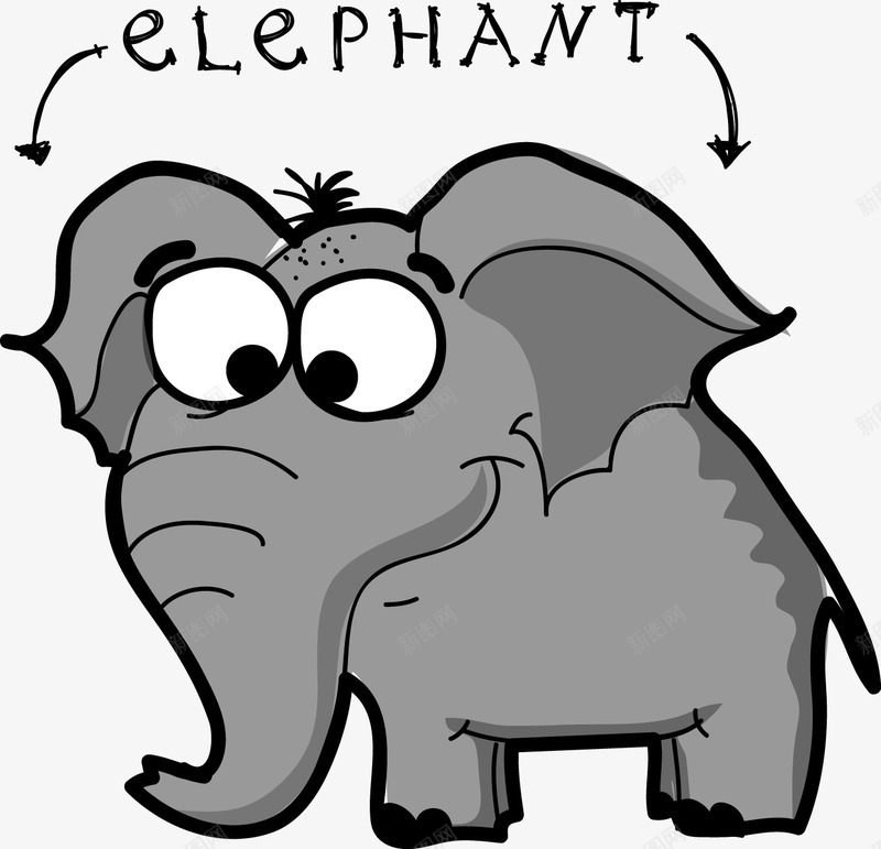 卡通动物可爱大象png免抠素材_新图网 https://ixintu.com elephant 动物 卡通 可爱 大眼 大象