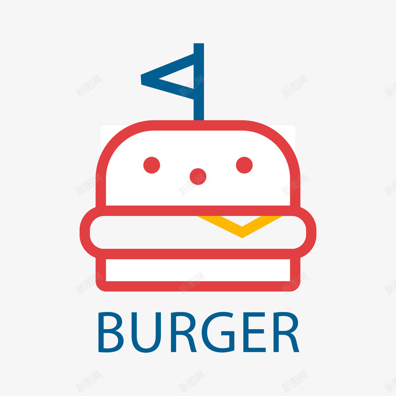 卡通汉堡logo图标png_新图网 https://ixintu.com VI logo 可乐 汉堡 汉堡LOGO 海报 肯德基 餐厅 麦当劳