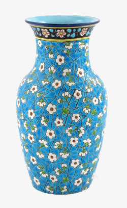 青色花纹瓷瓶素材