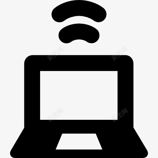 笔记本电脑图标png_新图网 https://ixintu.com 信号 屏幕 无线连接 显示器 笔记本电脑 计算机技术