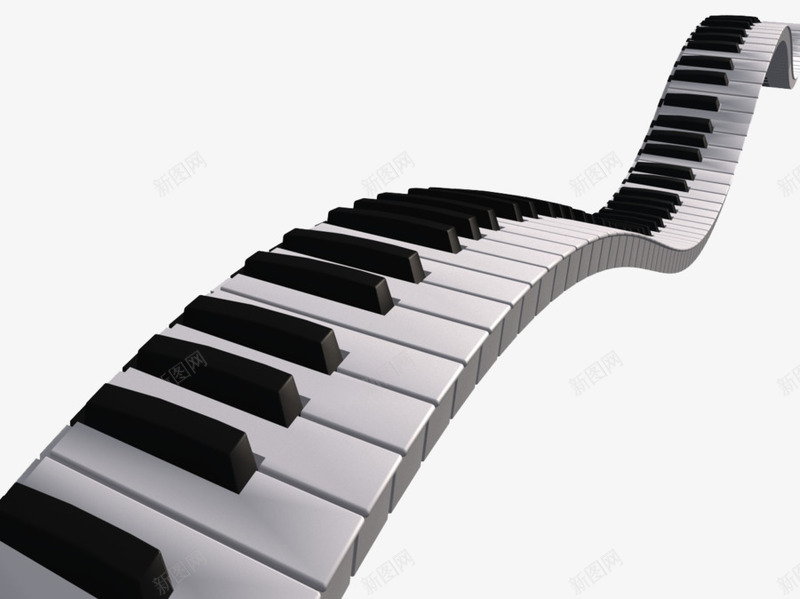 黑白色钢琴按键海报png免抠素材_新图网 https://ixintu.com 按键 海报 白色 钢琴