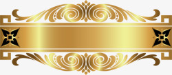 金色花纹装饰框架素材