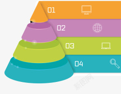 锥形图创意立体锥形目录图高清图片