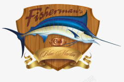 钓鱼俱乐部的标牌素材