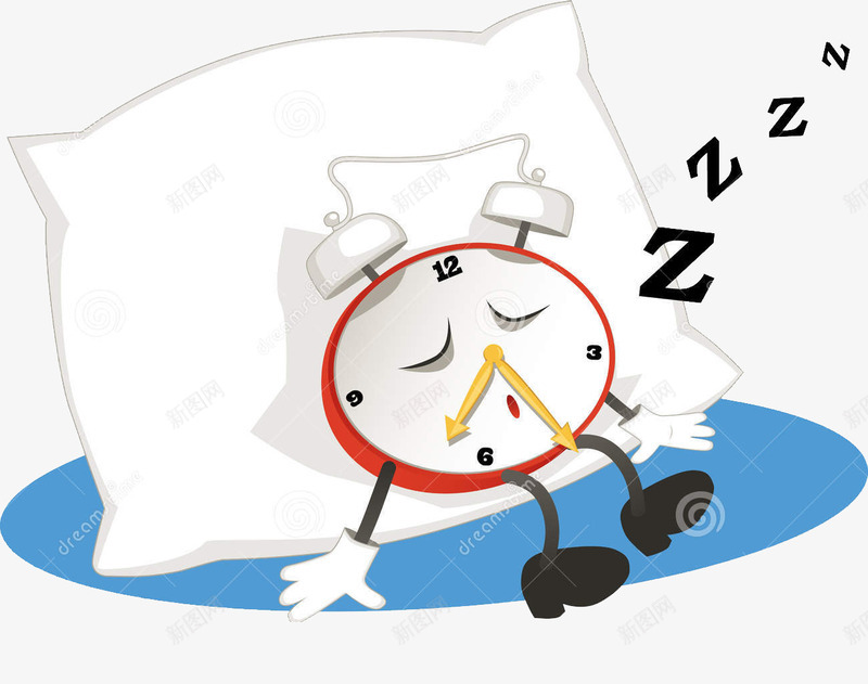 睡觉时间png免抠素材_新图网 https://ixintu.com 创意图片 卡通画 睡觉 闹钟