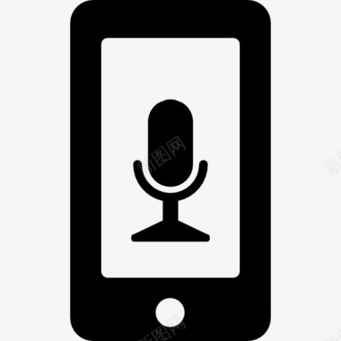 麦克风的语音接口符号在手机屏幕图标图标