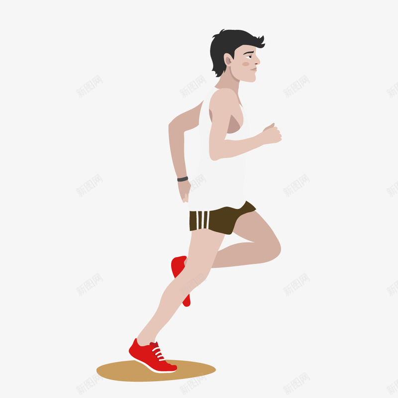 男子跑步png免抠素材_新图网 https://ixintu.com 户外 男子 跑步 运动 锻炼
