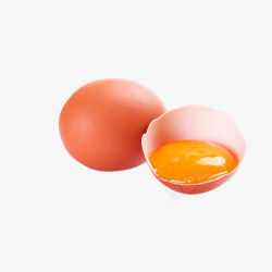生态土鸡蛋原生态裂开鸡蛋蛋黄高清图片