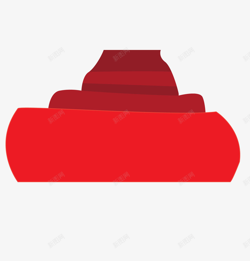 红色瑜伽垫png免抠素材_新图网 https://ixintu.com 卡通 垫子 瑜伽垫 纯色