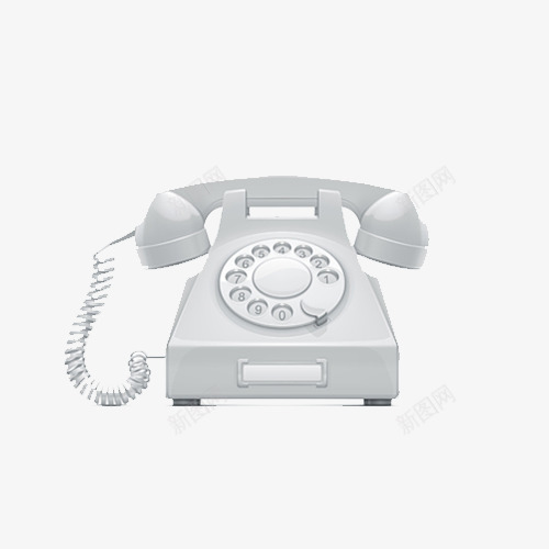 写实化白色电话psd免抠素材_新图网 https://ixintu.com 打电话 电话 白色 话机