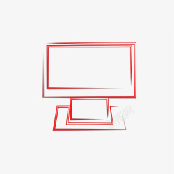 手绘信息显示屏红色手绘电视屏高清图片