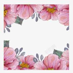 特色粉色花朵边框素材