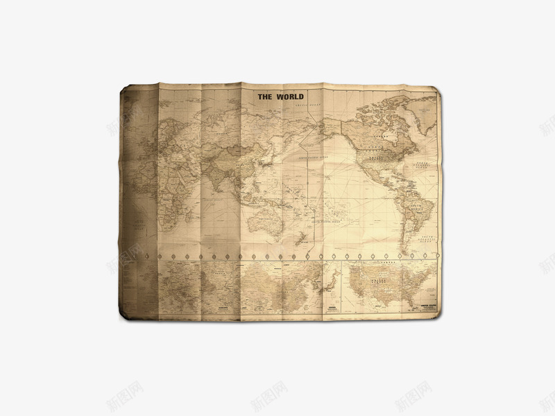 纸质的世界地图png免抠素材_新图网 https://ixintu.com 世界 世界地图 地图 纸质