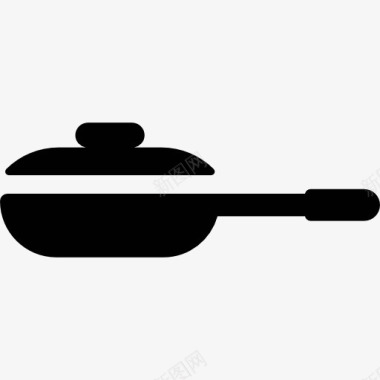 煎锅带盖图标图标