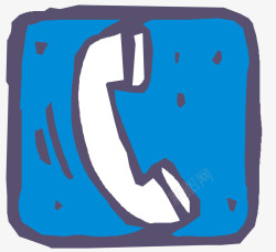 蓝色电话机蓝色电话图标矢量图高清图片