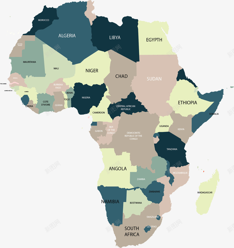 拉绿色非洲拼图地图矢量图ai免抠素材_新图网 https://ixintu.com 地图 拼图地图 矢量png 矢量图 矢量拼接地图 非洲 非洲地图 非洲拼图