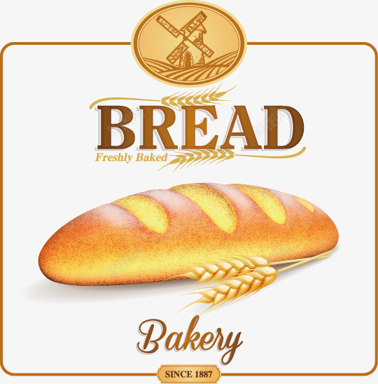 手绘面标图标png_新图网 https://ixintu.com 图标 手绘 面包 麦子 麦穗